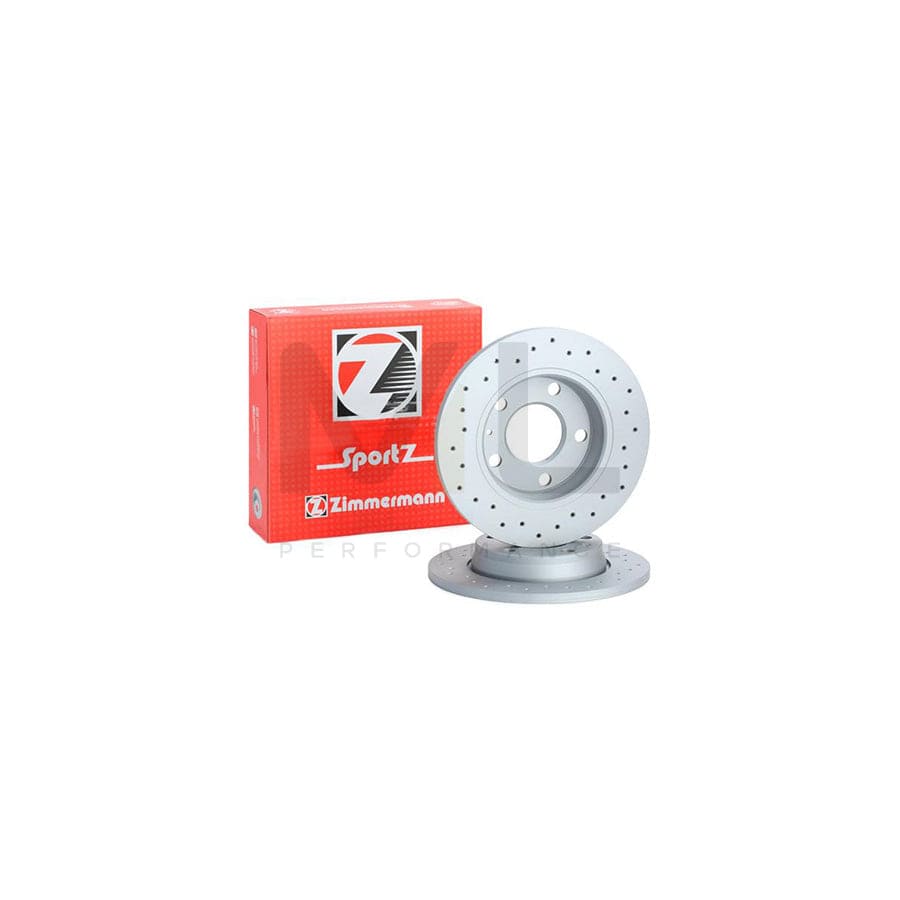 ZIMMERMANN SPORT COAT Z 100.1244.52 Brake Disc Perforated, Solid, Coated  - 1 piece