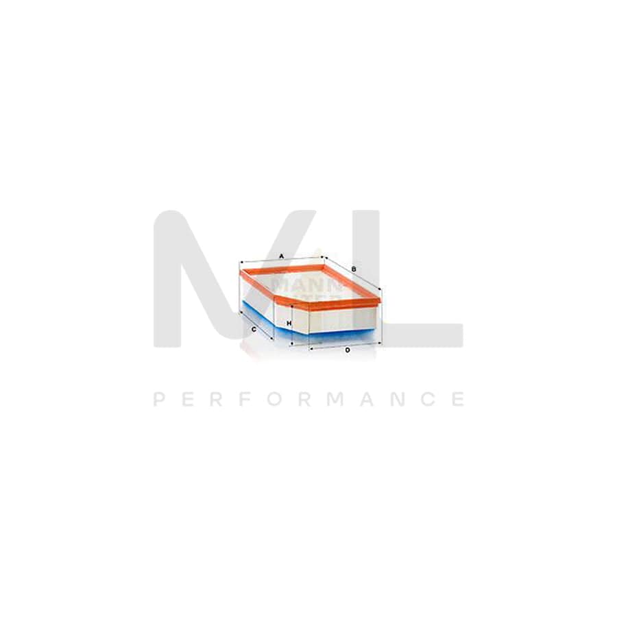 MANN-FILTER C 31 027 Air Filter for JEEP Wrangler IV (JL) Filter Insert
