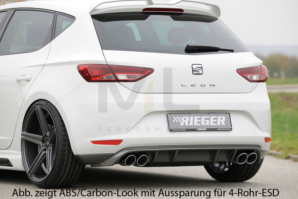 Rieger 00088067 SEAT 5F Leon Rear Diffuser 2 | ML Performance UK Car Parts