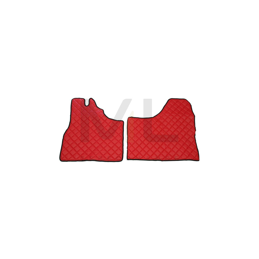 F-CORE FL19 RED Floor mat set Leatherette, Front, Quantity: 2, Red