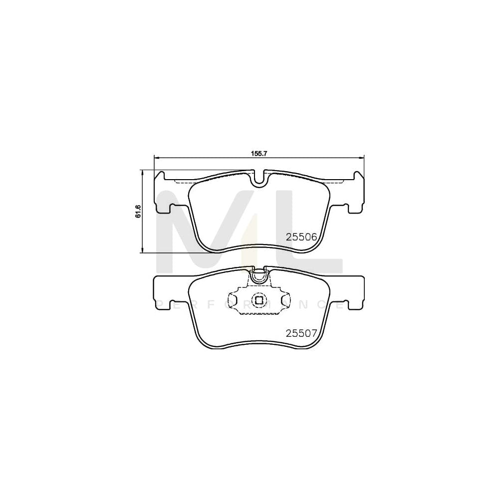 Hella 8DB 355 019-771 Brake Pad Set Prepared For Wear Indicator