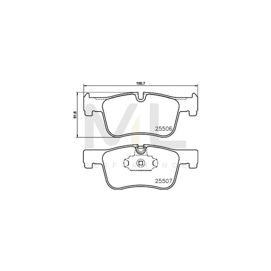 Hella 8DB 355 019-771 Brake Pad Set Prepared For Wear Indicator