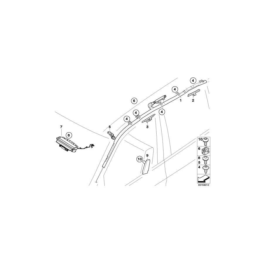 Genuine BMW 72127222249 E71 E72 Ramp, B-Pillar (Inc. X6) | ML Performance US Car Parts