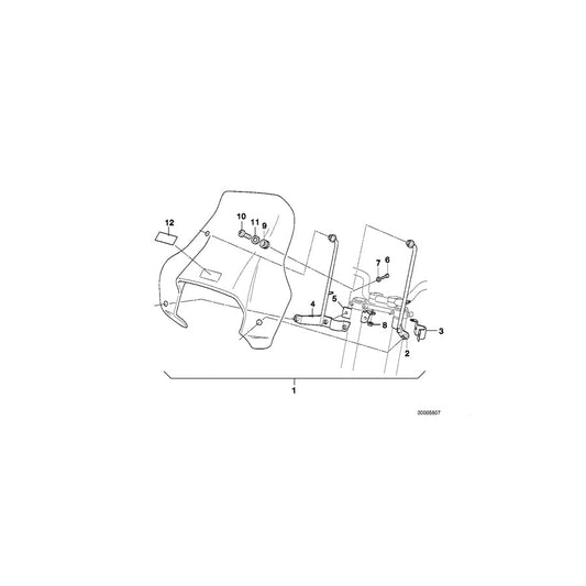 Genuine BMW 46632316264 80 Bracket Right SW (Inc.  & R 100 R) | ML Performance US Car Parts