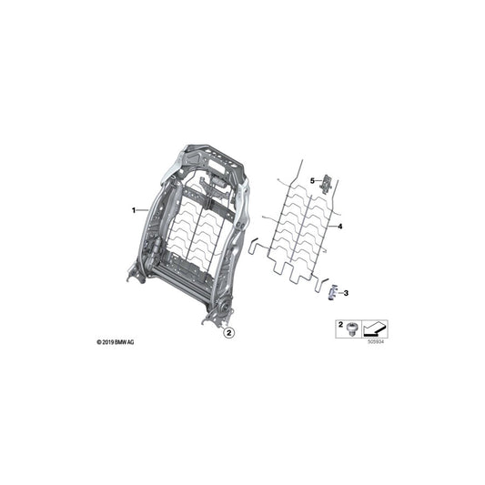 Genuine BMW 52107457279 G30 G05 G32 Cushion Pad For Backrest LORDOSE (Inc. 520i 1.6, 630d & X6 M50dX) | ML Performance US Car Parts