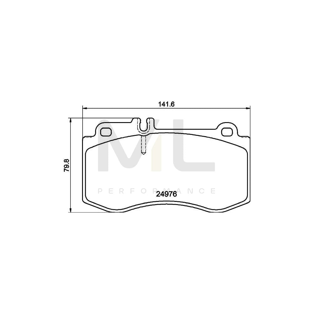 Hella 8DB 355 014-821 Brake Pad Set Prepared For Wear Indicator