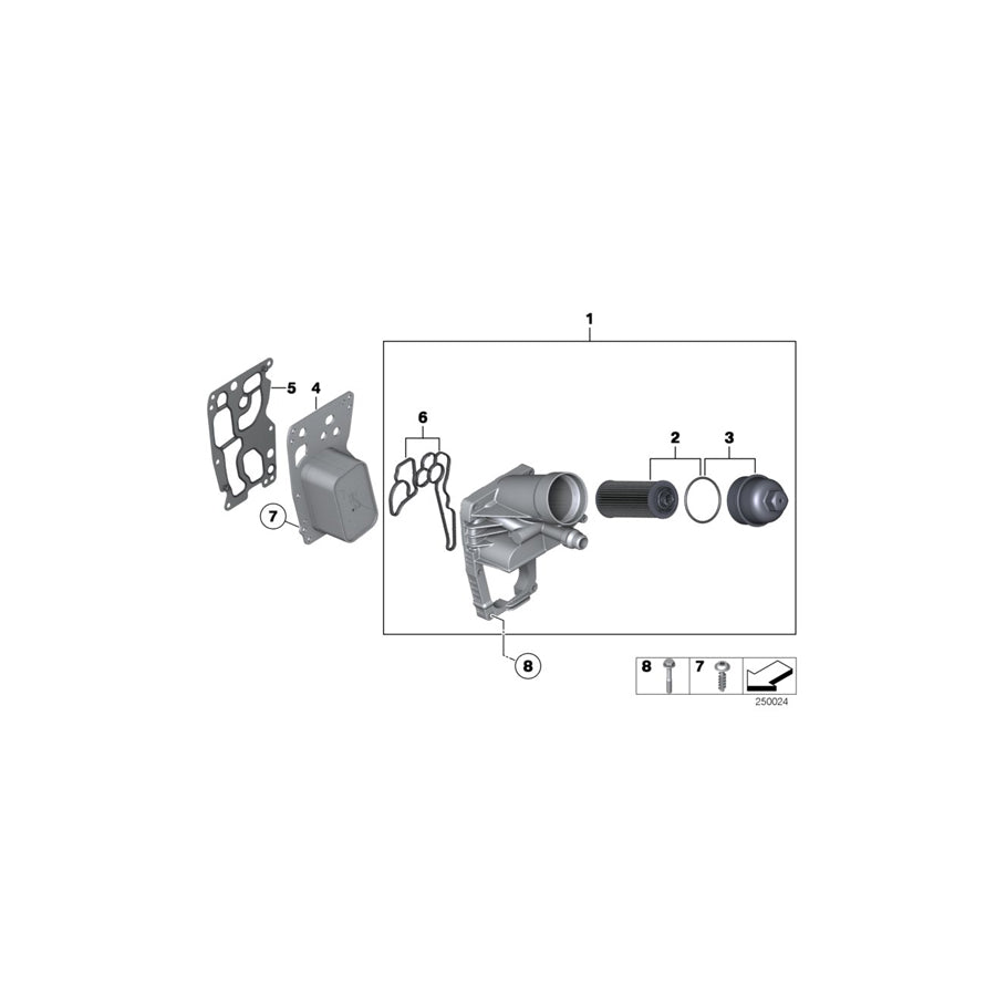 Genuine BMW 11428512283 F10 F31 F22 Oil Filter (Inc. X1 18d, X1 20d & 320d) | ML Performance US Car Parts