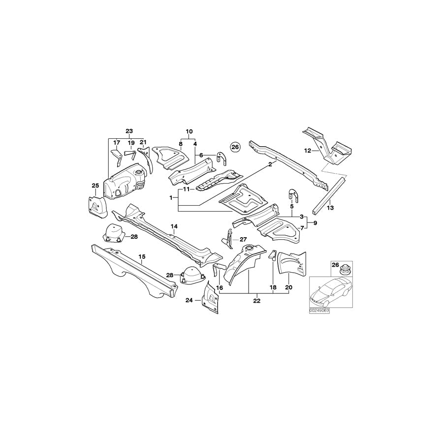 Genuine BMW 41137064660 E85 E86 Right Shock Absorber Support (Inc. Z4 2.2i) 1 | ML Performance US Car Parts