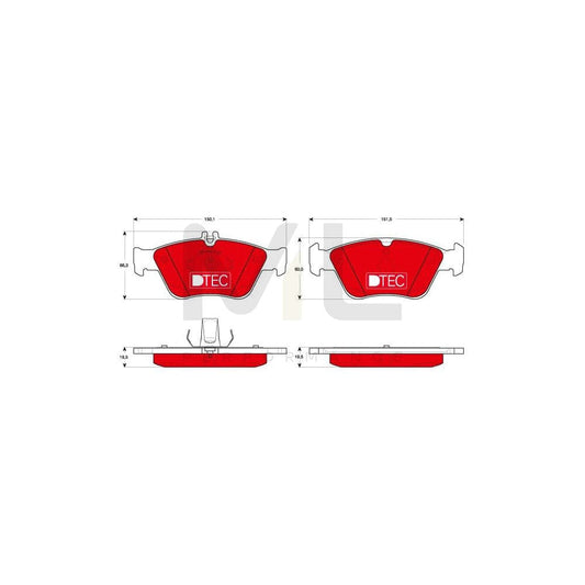 TRW Dtec Cotec Gdb1205Dte Brake Pad Set Prepared For Wear Indicator | ML Performance Car Parts