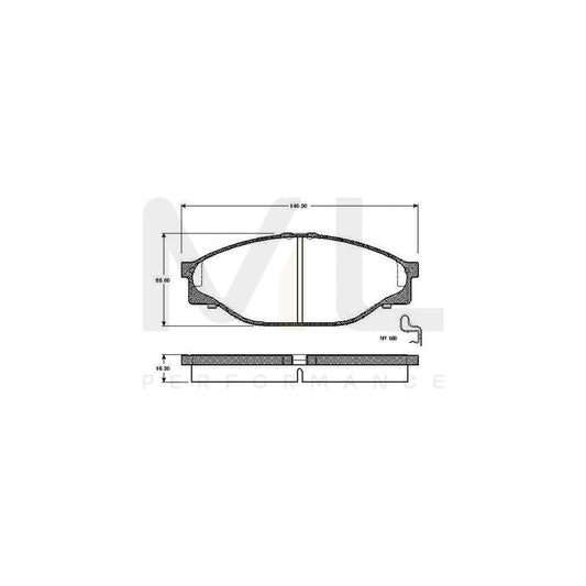 Bosch 0986Tb2684 Brake Pad Set Excl. Wear Warning Contact  | ML Performance Car Parts