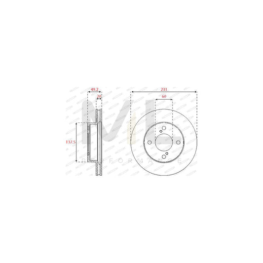 FERODO DDF2689C Brake Disc for SUZUKI Celerio (LF) Vented, Coated | ML Performance Car Parts