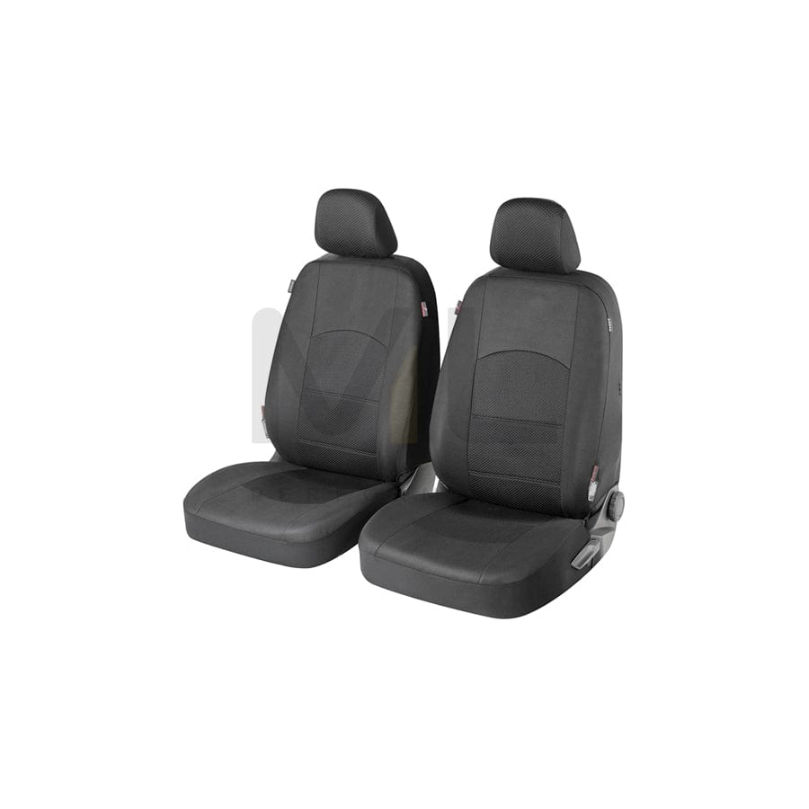 WALSER ZIPP IT Premium 11846 Car seat cover Black, Polyester, Front