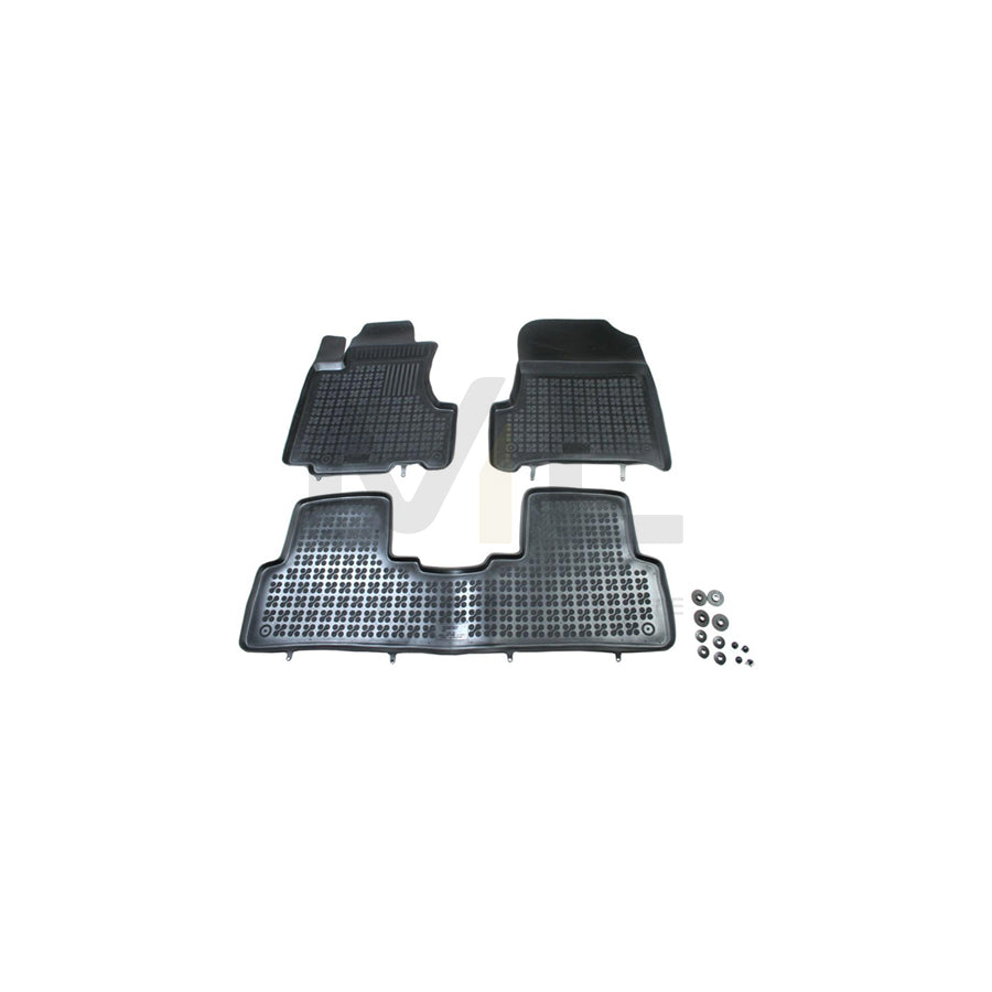 REZAW PLAST Tailored 200903 Floor mat set for HONDA CR-V III (RE) Elastomer, Front and Rear, Quantity: 3, Black