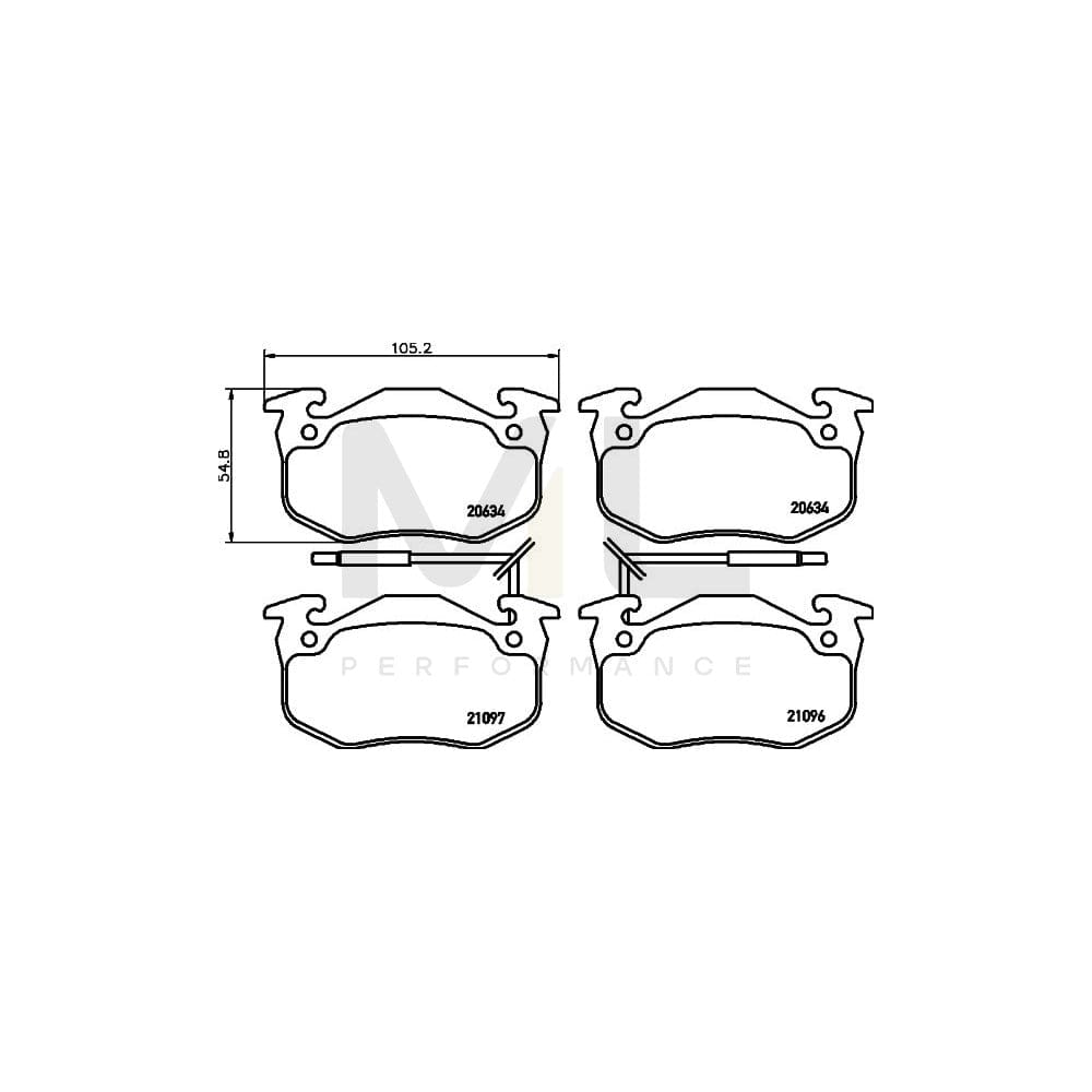 Hella 8DB 355 018-941 Brake Pad Set With Integrated Wear Warning Contact