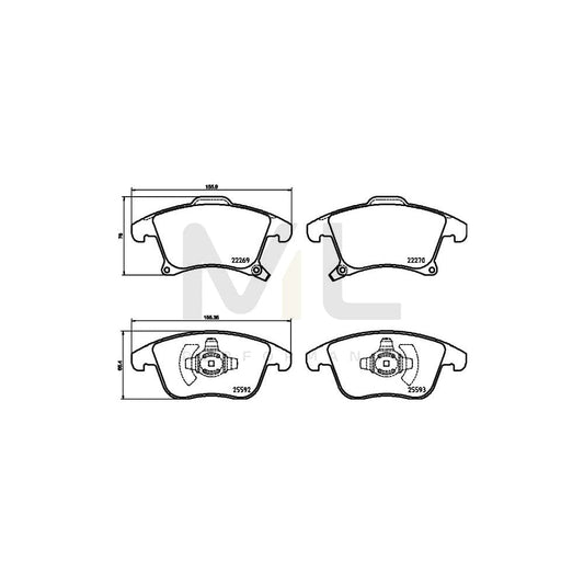 Hella 8DB 355 025-201 Brake Pad Set With Acoustic Wear Warning