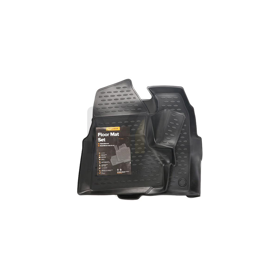 RIDEX 215A0057 Floor mat set Elastomer, Front, Quantity: 3, Black