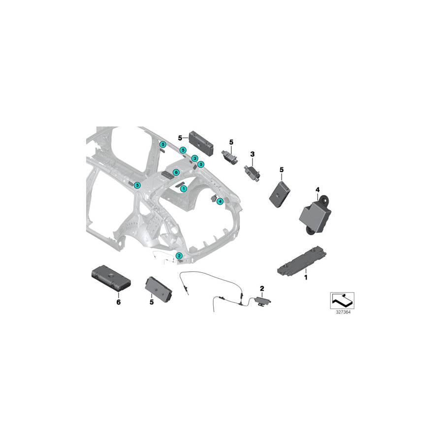 Genuine BMW 65209276033 Antenna Amplifier Diversity 315 MHZ (Inc. 550iX 4.4, 550iX 4.0 & 535dX) | ML Performance US