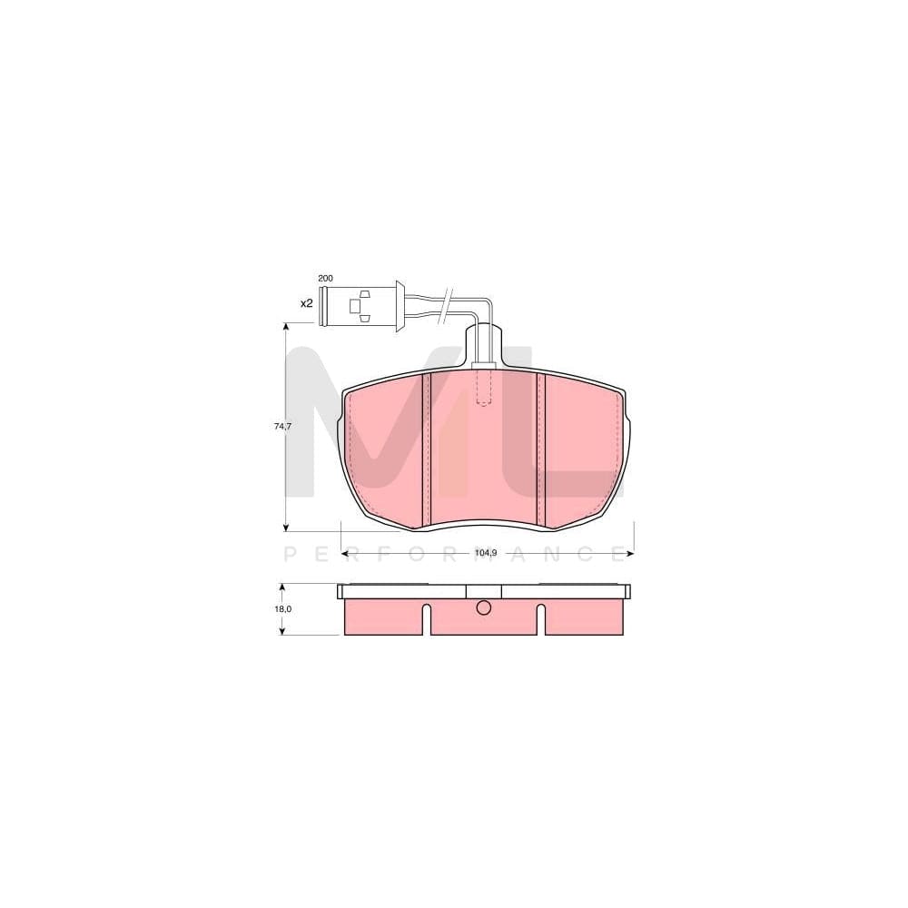 TRW Gdb779 Brake Pad Set For Iveco Daily Incl. Wear Warning Contact | ML Performance Car Parts