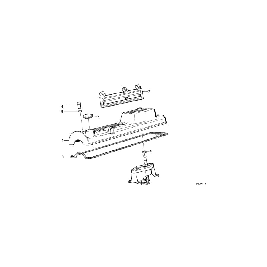 Genuine BMW 11121284244 E30 E28 E34 Cap Nut M8 (Inc. 524d, 324td & 324d) | ML Performance UK Car Parts