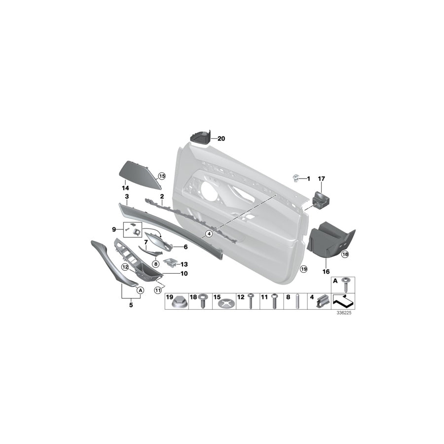 Genuine BMW 51417359301 F10 F11 Cover F Left Loudspeaker MOKKA (Inc. 520dX, 528iX & 520i) | ML Performance US Car Parts