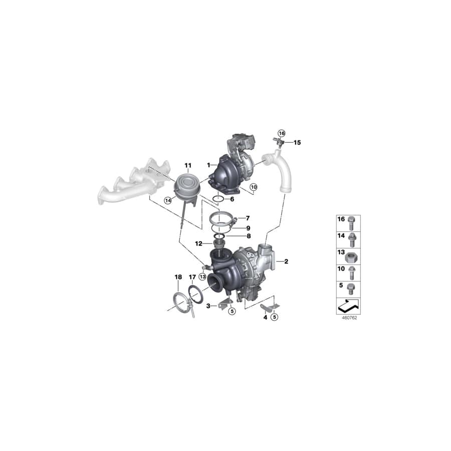 Genuine BMW 11658518738 G32 F30 G11 Support Bracket For Turbocharger TGH (Inc. 725d, 425d & 325d) | ML Performance UK Car Parts