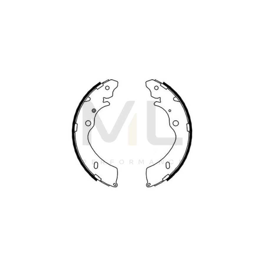 TEXTAR 91086600 Brake Shoe Set for ISUZU D-MAX without handbrake lever | ML Performance Car Parts
