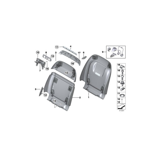 Genuine BMW 52109290477 G32 F15 F16 Led Light Insert, Comfort Seat CANBERRABEIGE (Inc. 640iX, X6 28iX & 630d) | ML Performance US Car Parts