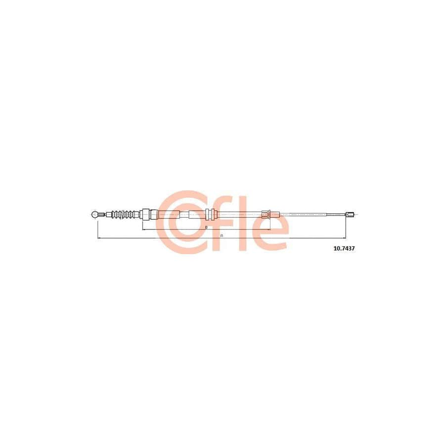 Cofle 92.10.7437 Hand Brake Cable for VW Caddy