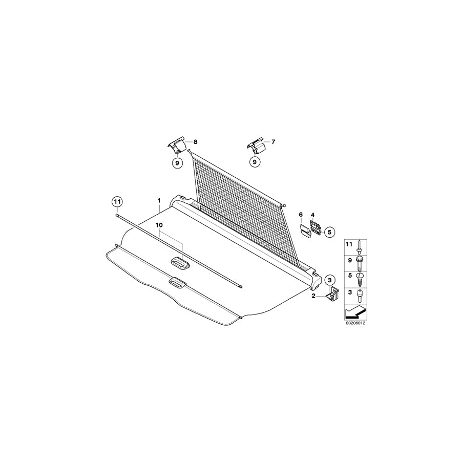 Genuine BMW 51479119691 E61 Roller-Combination SCHWARZ (Inc. 550i, 530d & M5) | ML Performance US Car Parts