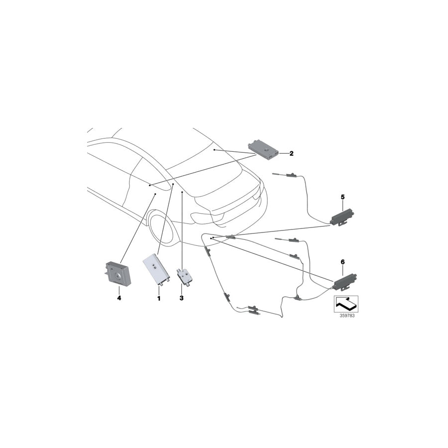 Genuine BMW 65209273668 F83 F33 Antenna Amplifier RECHTS (Inc. 435dX, 440i & 430iX) | ML Performance US