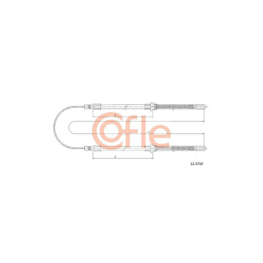 Cofle 92.12.3710 Hand Brake Cable for Iveco Daily