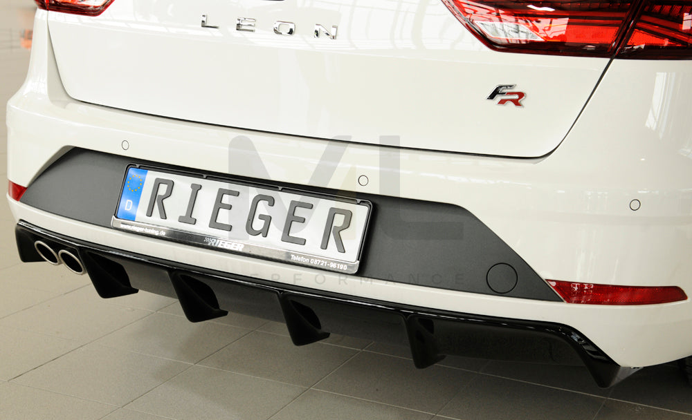 Rieger 00088176 SEAT 5F Leon FR Rear Diffuser 5 | ML Performance UK Car Parts