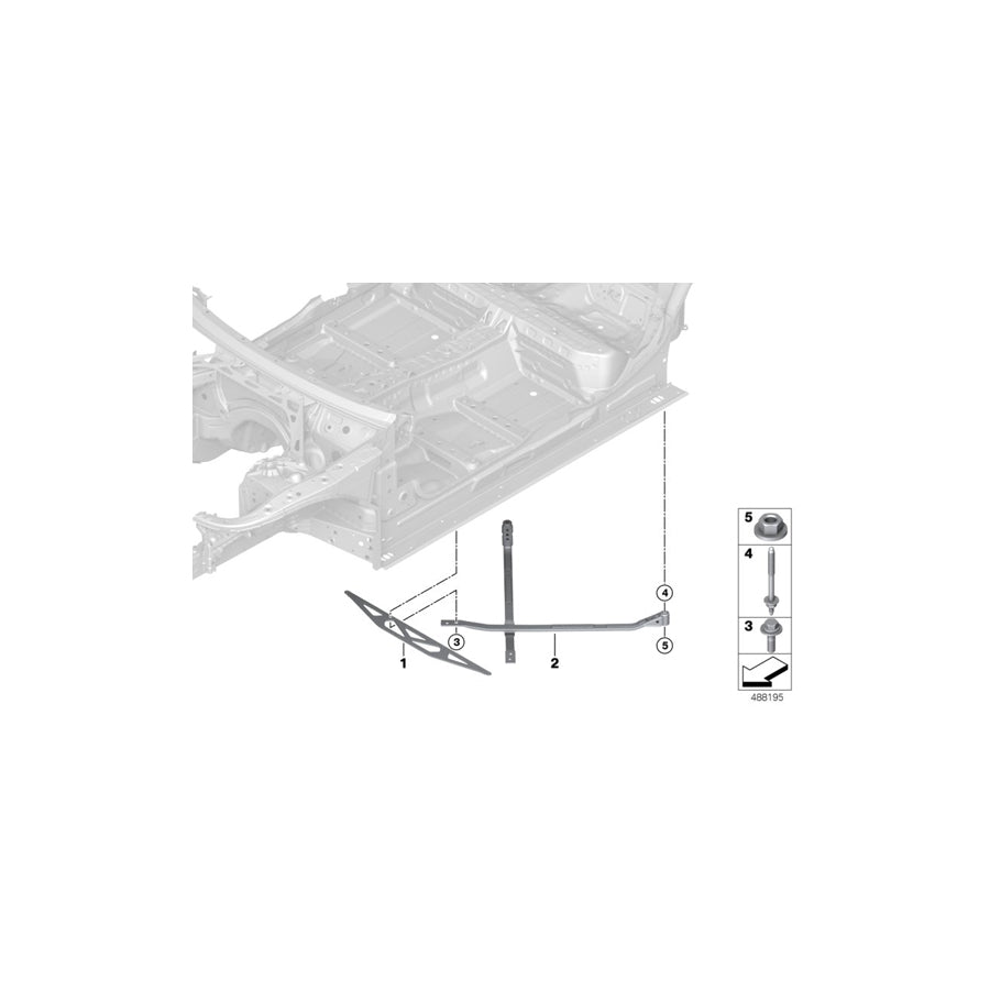 Genuine BMW 33318064893 F93 F90 F91 Cross Strut Rear M (Inc. M5 & M8) | ML Performance US Car Parts