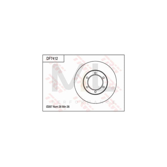 TRW DF7412 Brake Disc for TOYOTA Dyna Platform / Chassis (U400-U700, Y200-Y300) Vented, Painted | ML Performance Car Parts