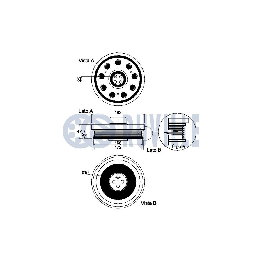 Ruville 55381 Alternator Freewheel Clutch