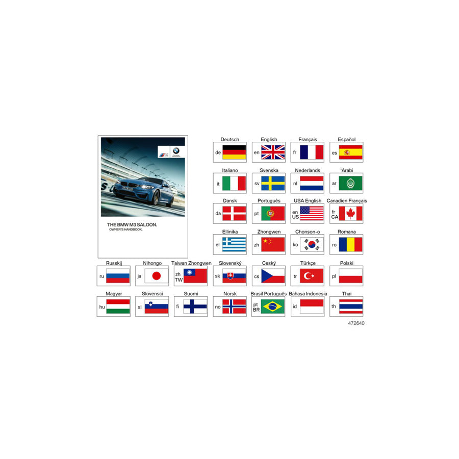 Genuine BMW 01402928624 Owner's Manual For F80 M3 JA (Inc. M3) | ML Performance US Car Parts
