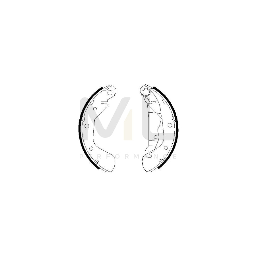 BOSCH 0 986 487 613 Brake Shoe Set | ML Performance Car Parts
