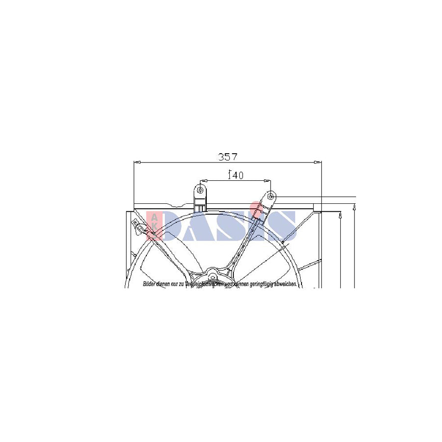 AKS Dasis 118002N Fan, Radiator for Mazda 323