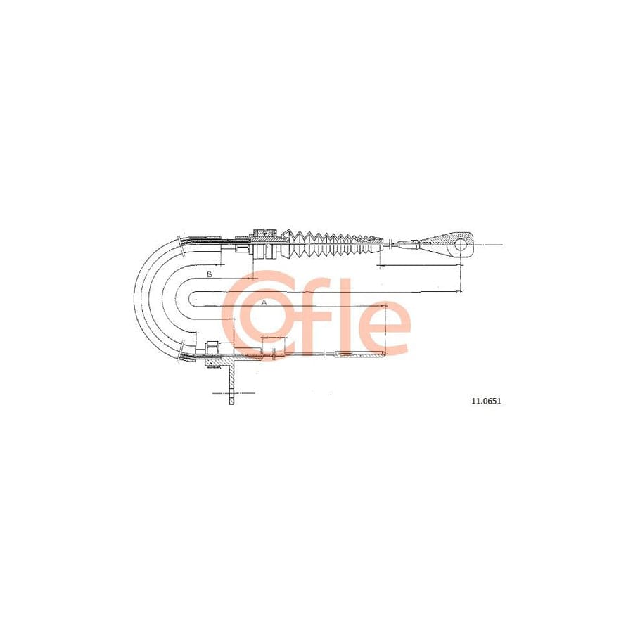 COFLE 11.0651 Throttle Cable for VW TRANSPORTER