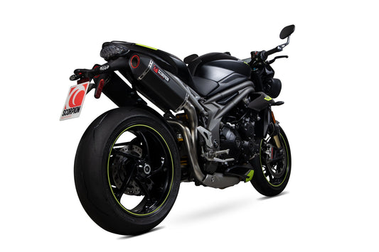 Scorpion RTR88BCER Triumph Speed Triple Serket Parallel Slip-On (Pair) - Black Ceramic Coated Sleeve | ML Performance US US