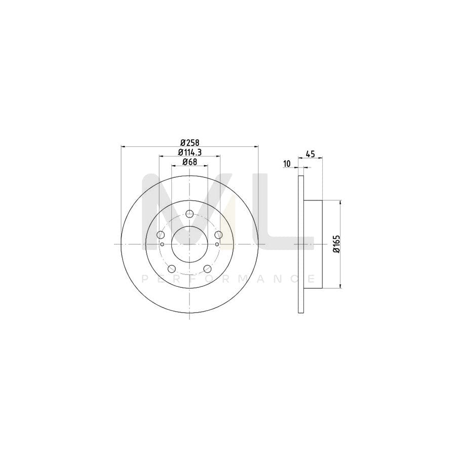 TEXTAR 92070000 Brake Disc for NISSAN Maxima III Saloon (J30) Solid, without wheel hub, without wheel studs | ML Performance Car Parts