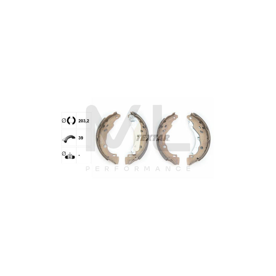 TEXTAR 91060200 Brake Shoe Set with handbrake lever | ML Performance Car Parts