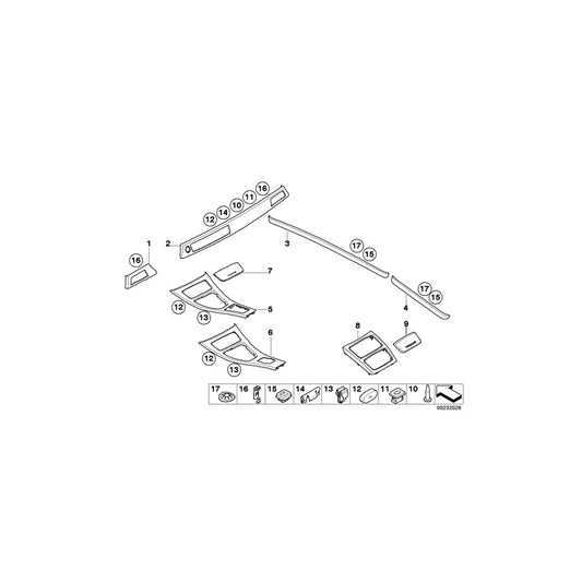 Genuine BMW 51168049054 E92 E93 Trim, Storage Compartment GLACIERSILBER (Inc. 330xd, 335xi & 335d) | ML Performance US Car Parts