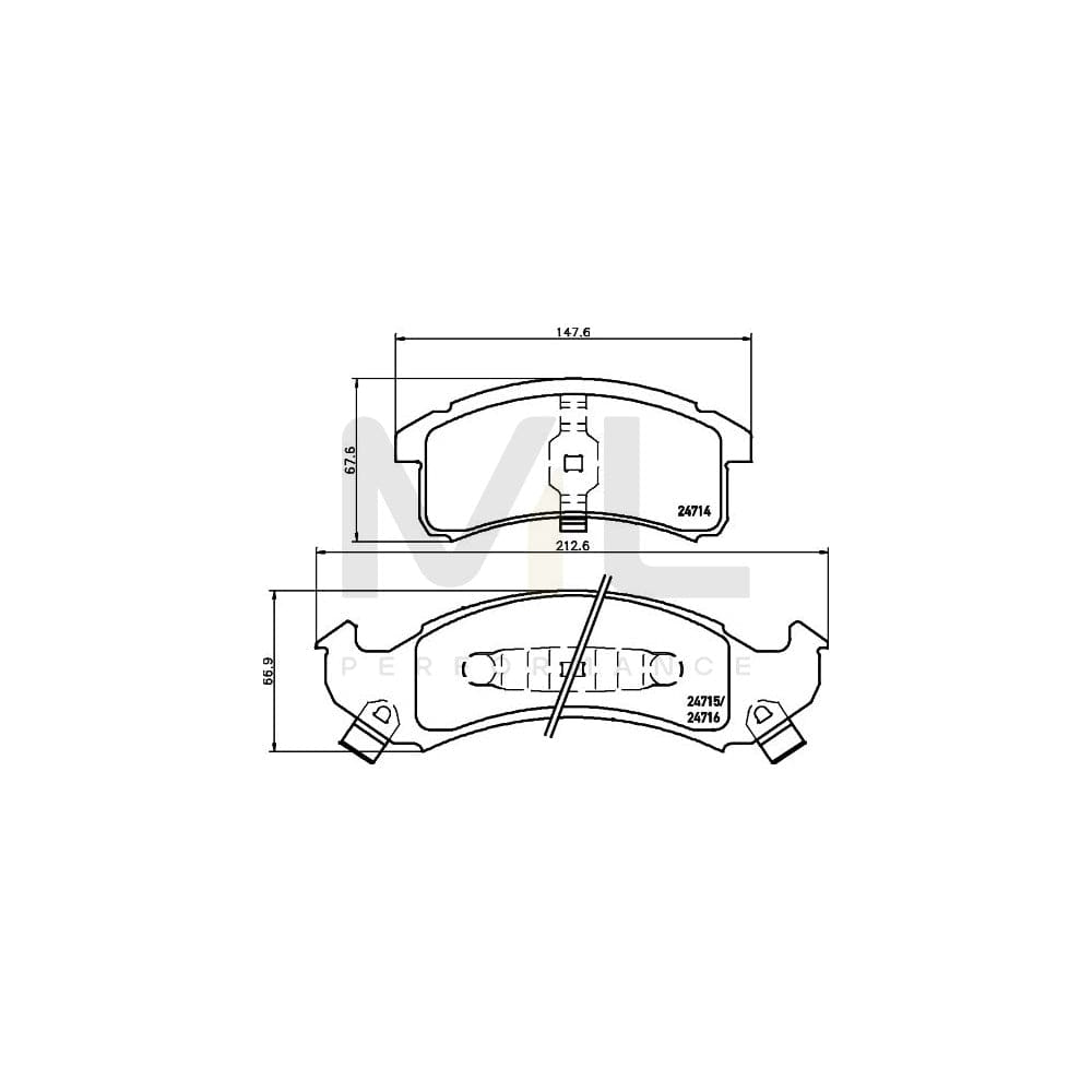 Hella 8DB 355 014-271 Brake Pad Set With Acoustic Wear Warning