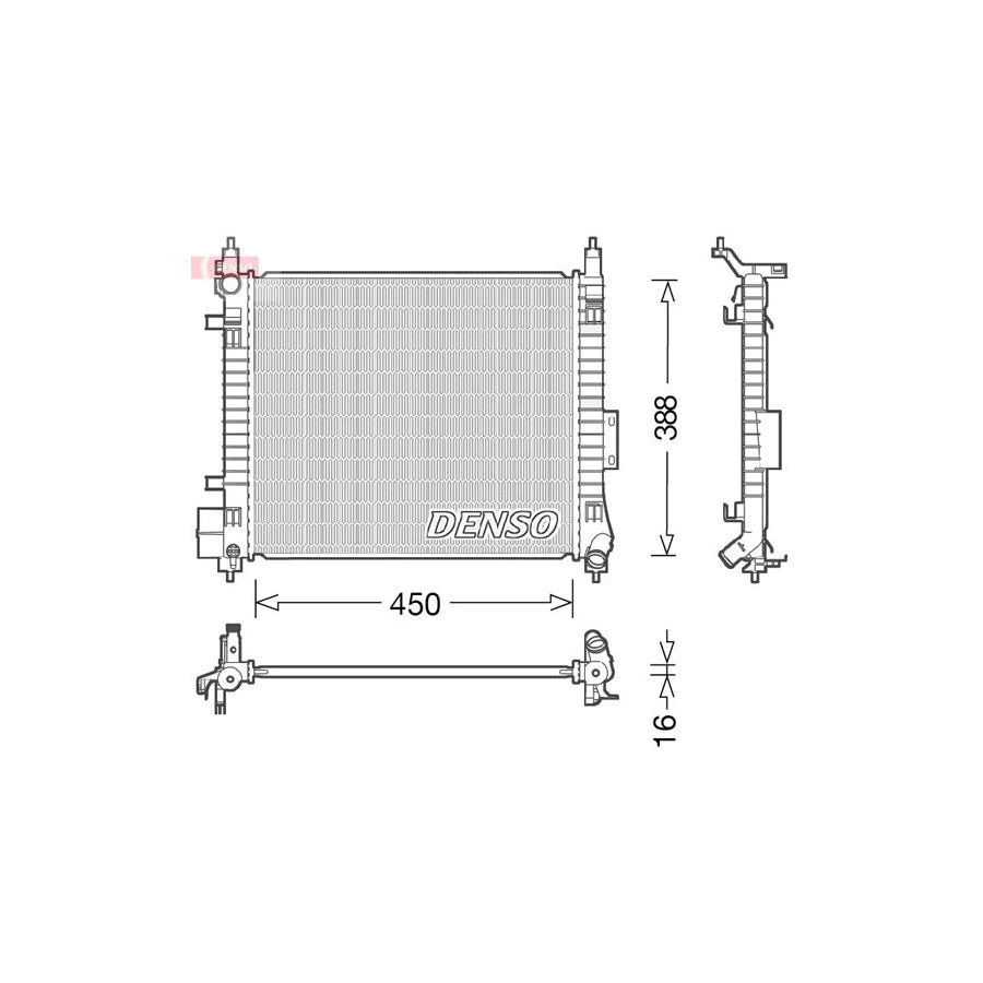 DENSO DRM46054 Engine Radiator for Nissan Note II Hatchback (E12)