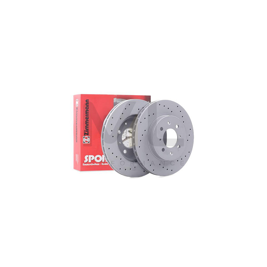 ZIMMERMANN SPORT COAT Z 280.3153.52 Brake Disc Internally Vented, Perforated, Coated  - 1 piece