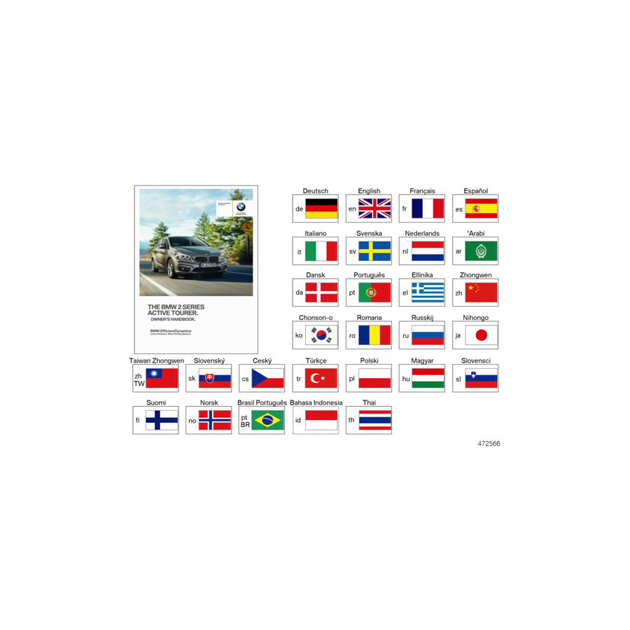 Genuine BMW 01402928561 Owner's Manual For F45 SV (Inc. 218d, 220i & 225iX) | ML Performance US Car Parts