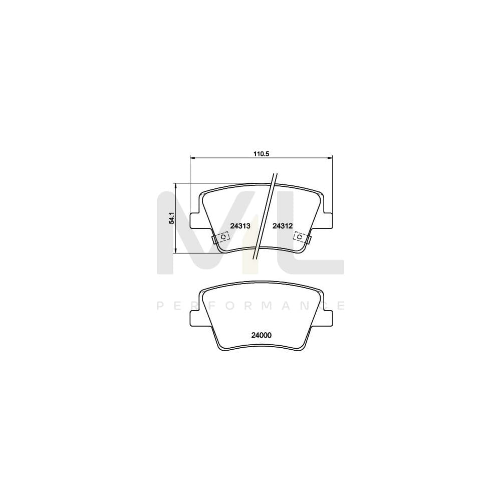 Hella 8DB 355 040-041 Brake Pad Set For Hyundai Santa Fe Incl. Wear Warning Contact, With Accessories