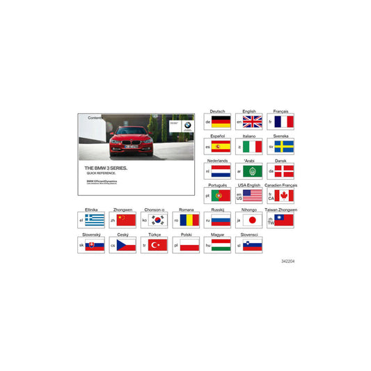 Genuine BMW 01402928496 F30 F31 Quick Reference Guide For F30/F31 ENUS (Inc. 328i, 335iX & 320i) | ML Performance US Car Parts
