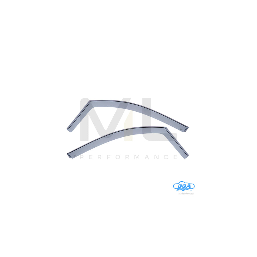 DGA 24049 Wind deflectors for VW CADDY Arrow direction, Front, inner